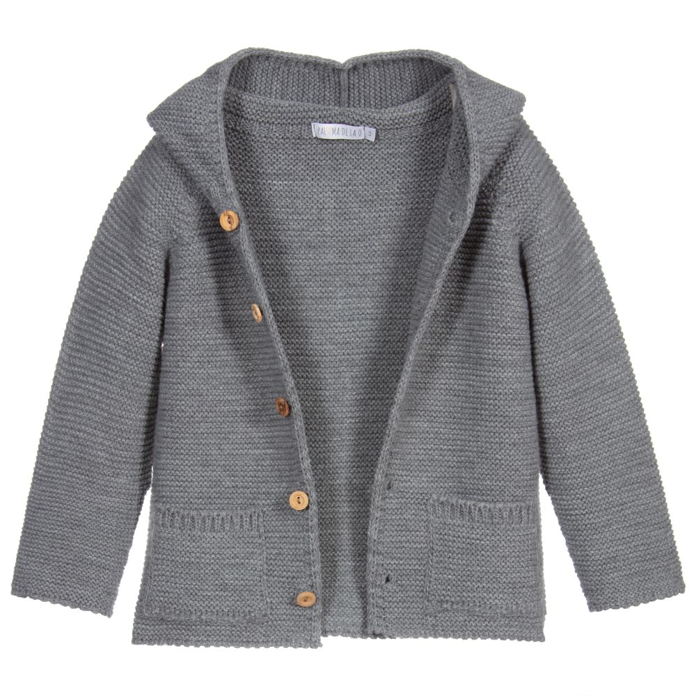 Paloma de la O-Grey Knitted Jacket | Childrensalon Outlet