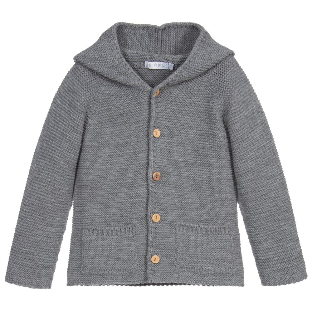 Paloma de la O - Grey Knitted Jacket | Childrensalon
