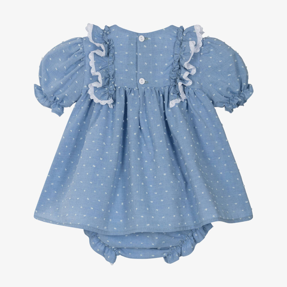 Paloma de la O-Infant Girls Pastel Plumeti Dress | Childrensalon Outlet
