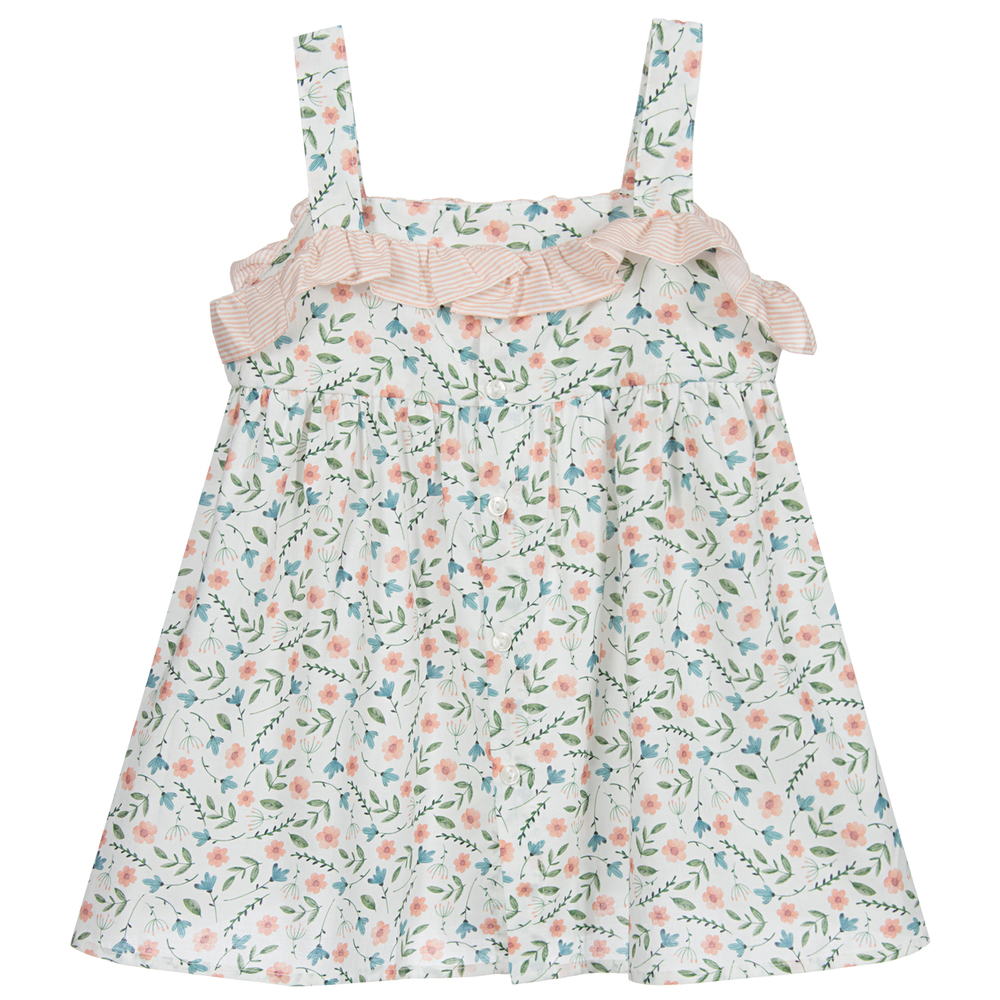 Paloma de la O-Ivory Cotton Dress & Knickers | Childrensalon Outlet