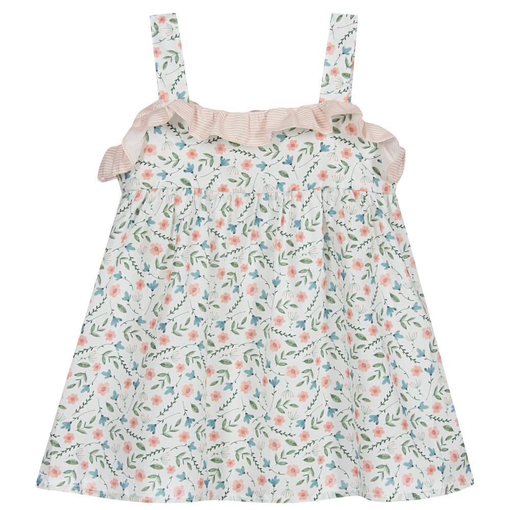 Paloma de la O-Ivory Cotton Dress & Knickers | Childrensalon Outlet