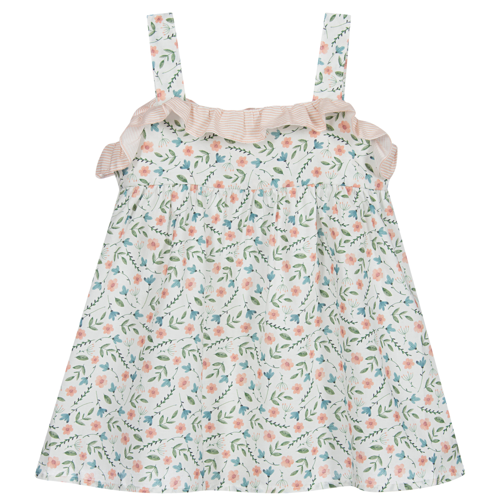 Paloma de la O - Ivory Cotton Dress & Knickers | Childrensalon