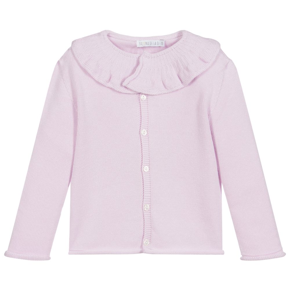 Paloma de la O - Fliederfarbener Strickcardigan | Childrensalon