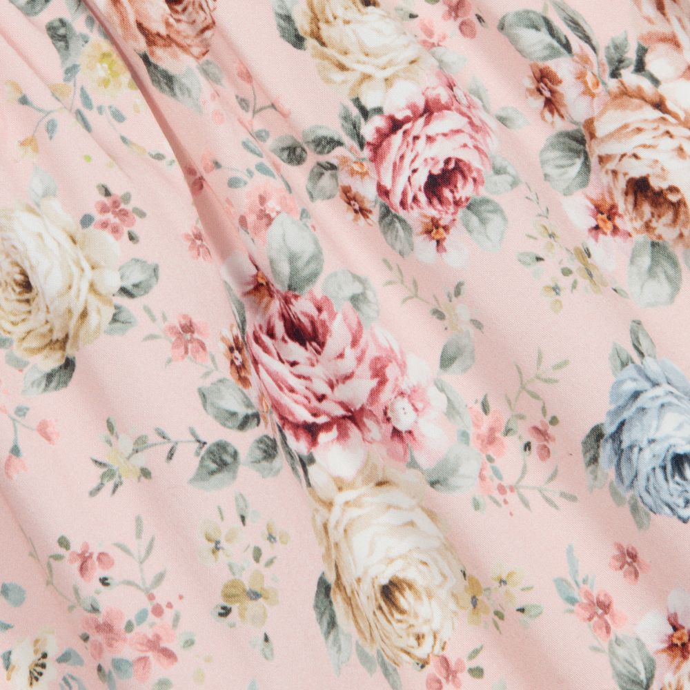 بالوما دي لا أو-فستان قطن لون زهري بطبعة ورود | Childrensalon Outlet