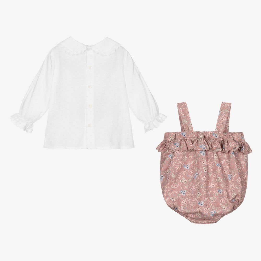 Paloma de la O-Комплект с розовым песочником в цветочек | Childrensalon Outlet