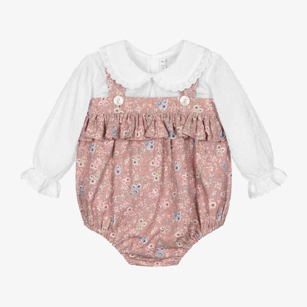 Paloma de la O-Комплект с розовым песочником в цветочек | Childrensalon Outlet