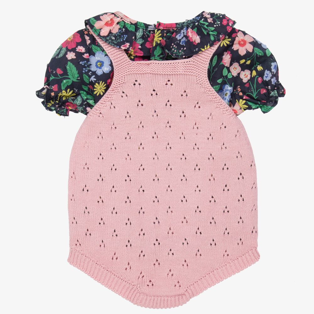 Paloma de la O-Топ и розовый трикотажный песочник для малышек | Childrensalon Outlet