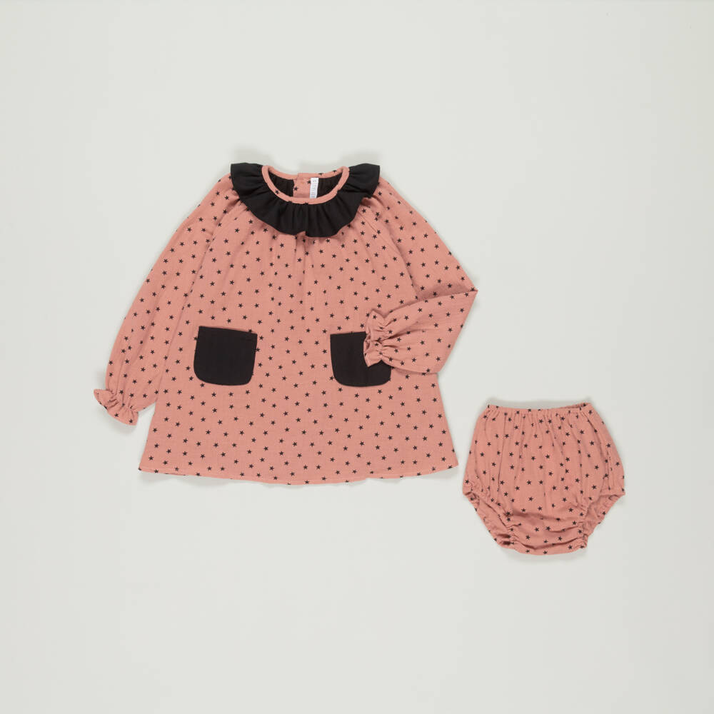 Paloma de la O-Preloved Girls Pink Stars Cotton Dress (4 years) | Childrensalon Outlet