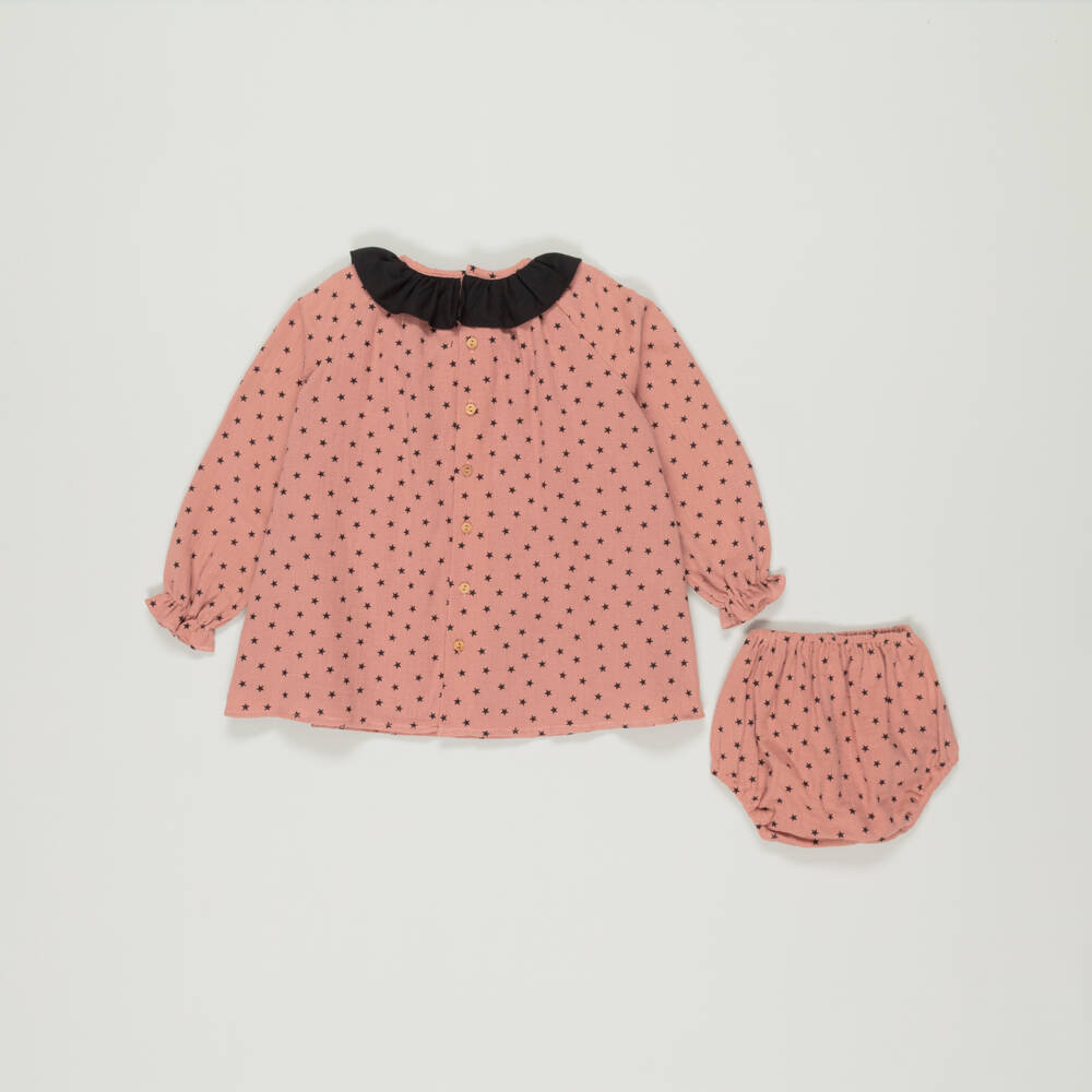 Paloma de la O-Preloved Girls Pink Stars Cotton Dress (4 years) | Childrensalon Outlet