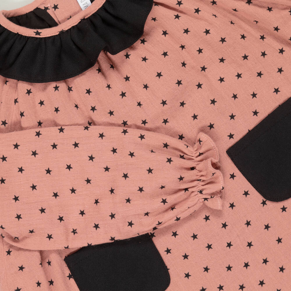 Paloma de la O-Preloved Girls Pink Stars Cotton Dress (4 years) | Childrensalon Outlet