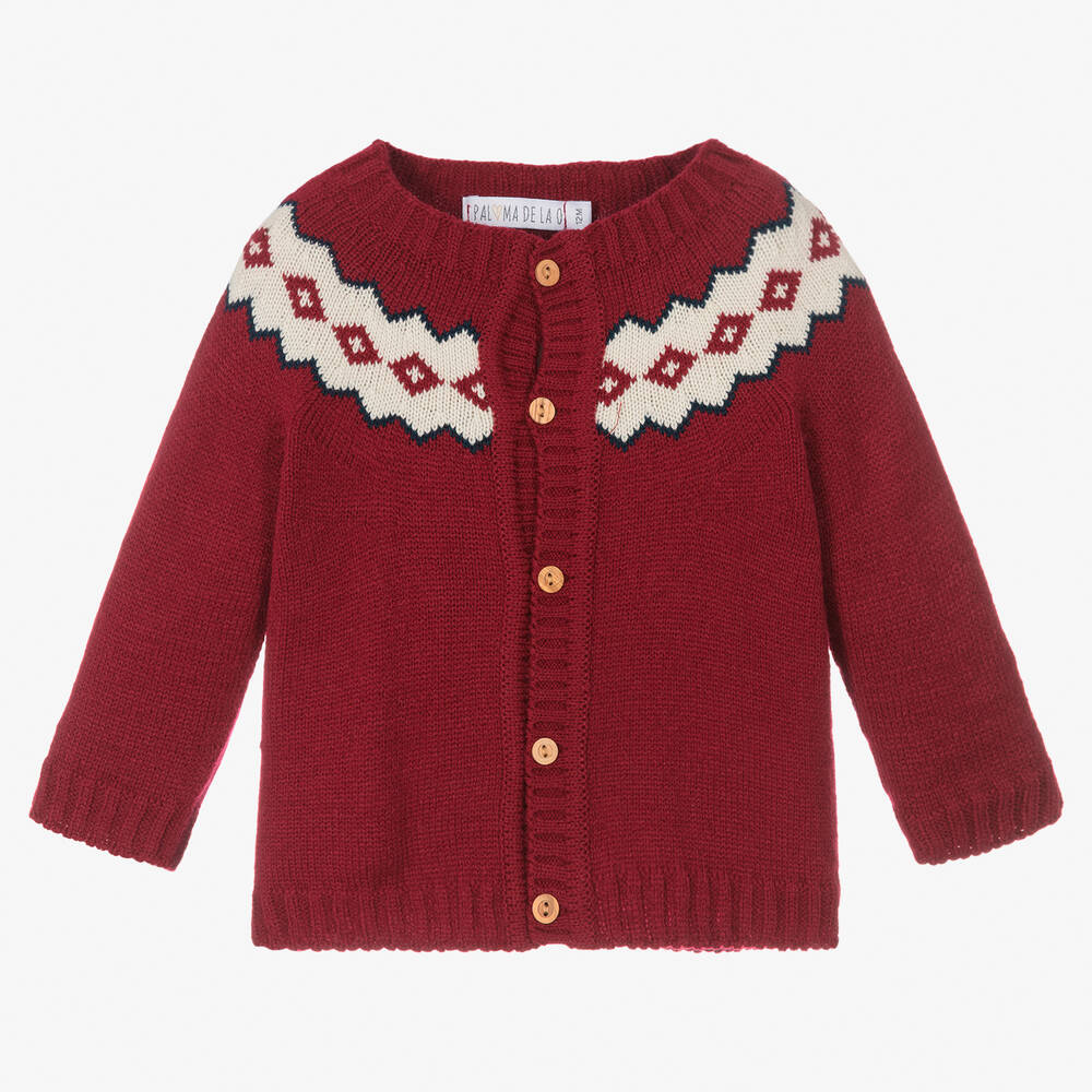 Paloma de la O - Rote Norweger-Strickjacke | Childrensalon