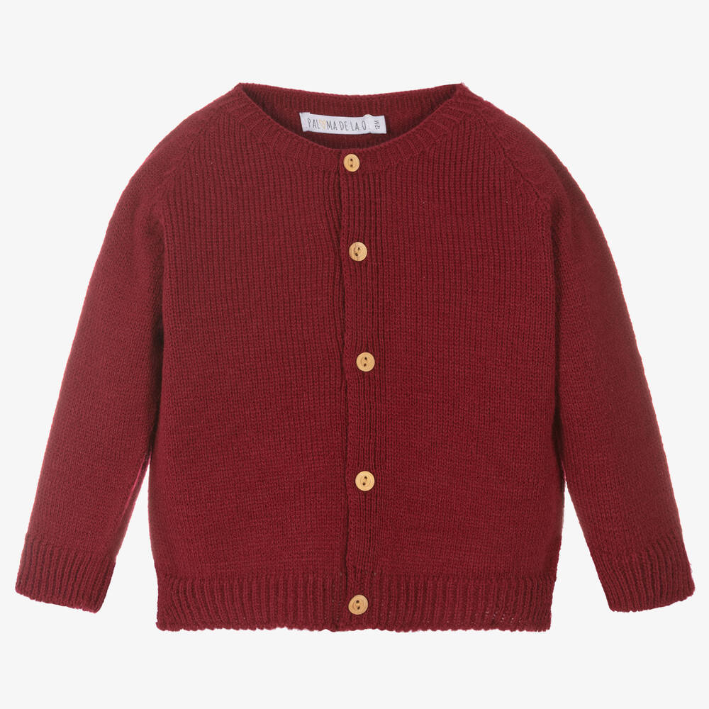 Paloma de la O - Red Knitted Cardigan | Childrensalon