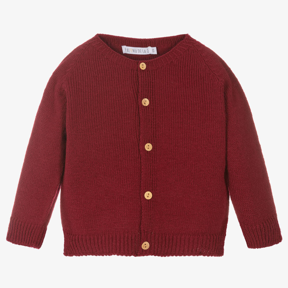 Paloma de la O-Red Knitted Cardigan | Childrensalon Outlet