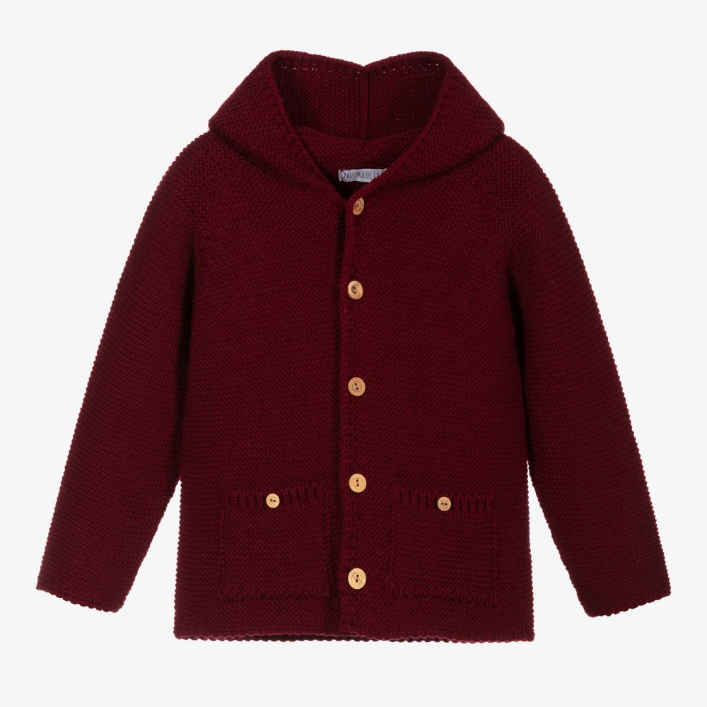 Paloma de la O - Rote Strickjacke mit Kapuze | Childrensalon