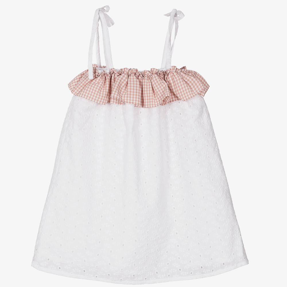 Paloma de la O - White Cut Work Dress Set | Childrensalon