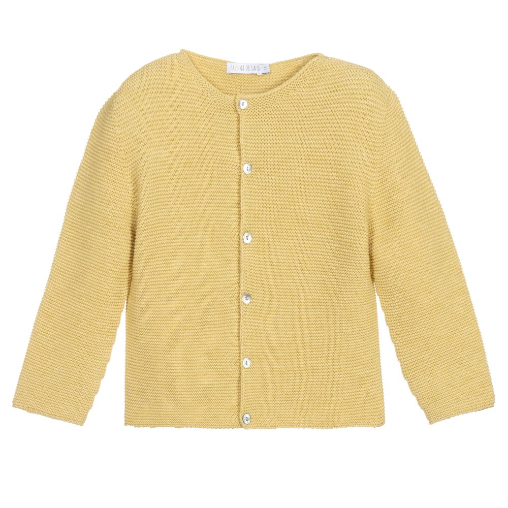 Paloma de la O-Желтый трикотажный кардиган | Childrensalon Outlet