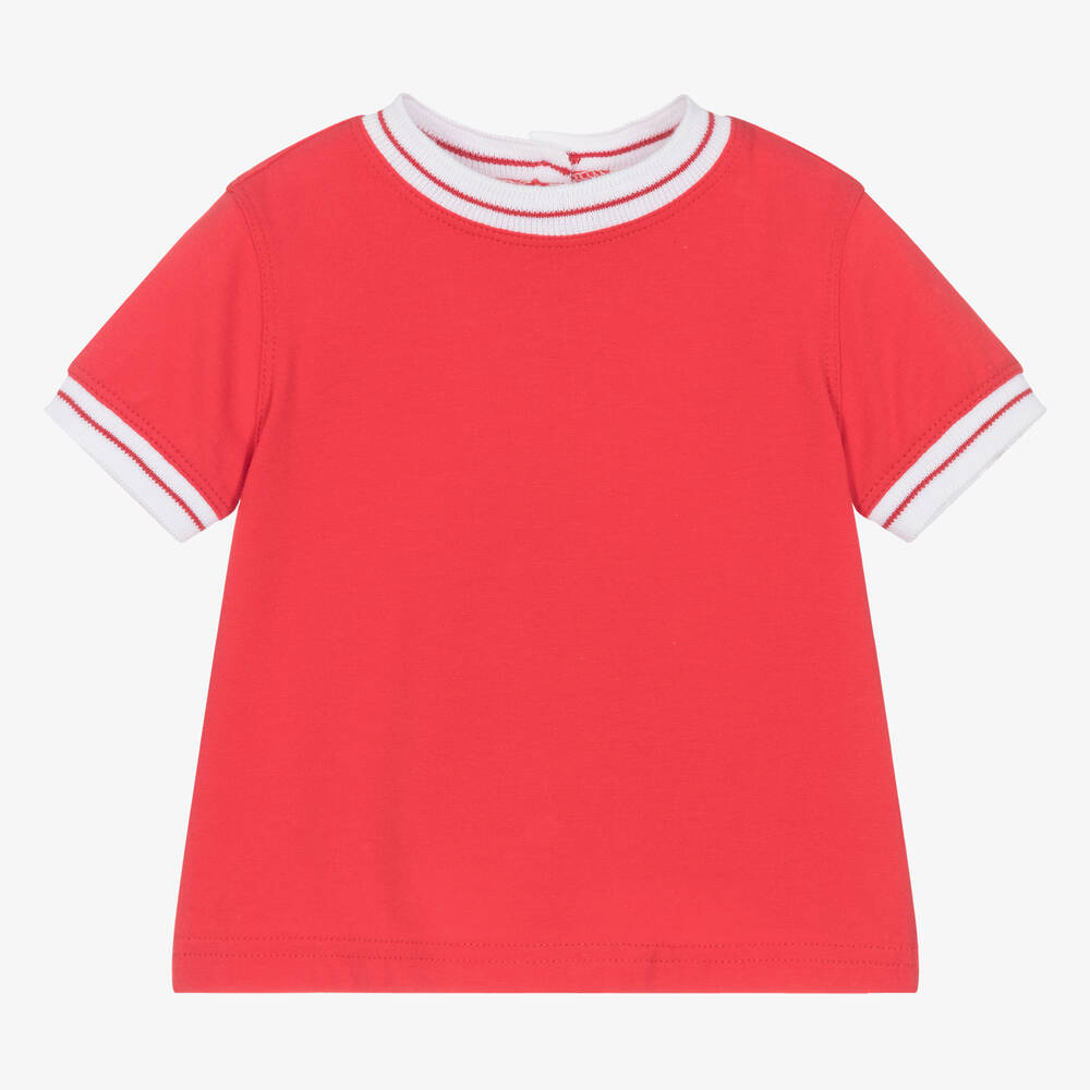 Pan Con Chocolate - Baby Boys Red Cotton T-Shirt | Childrensalon
