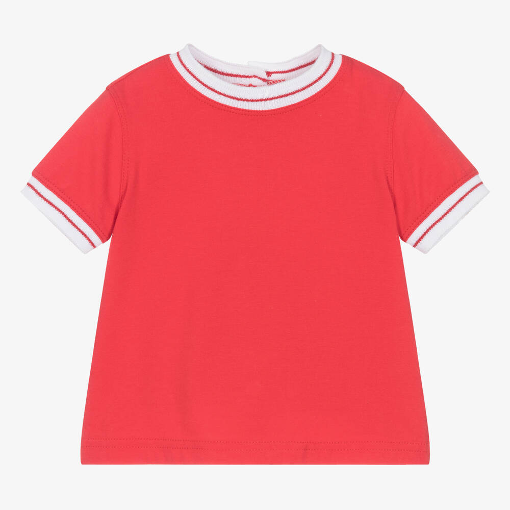 Pan Con Chocolate - Baby Boys Red Cotton T-Shirt | Childrensalon