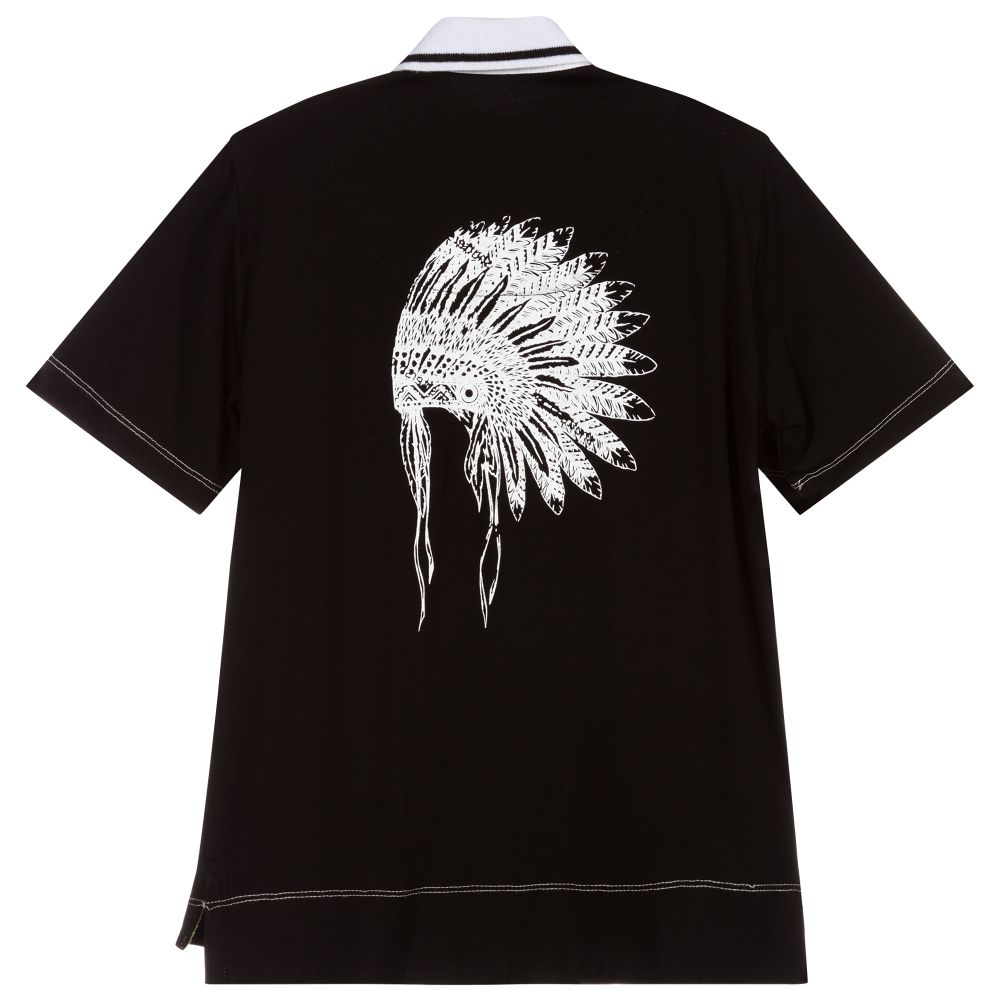 Pan Con Chocolate-Black Cotton Polo Shirts | Childrensalon Outlet