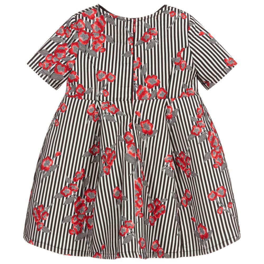 Pan Con Chocolate-Black & White Striped Dress | Childrensalon Outlet