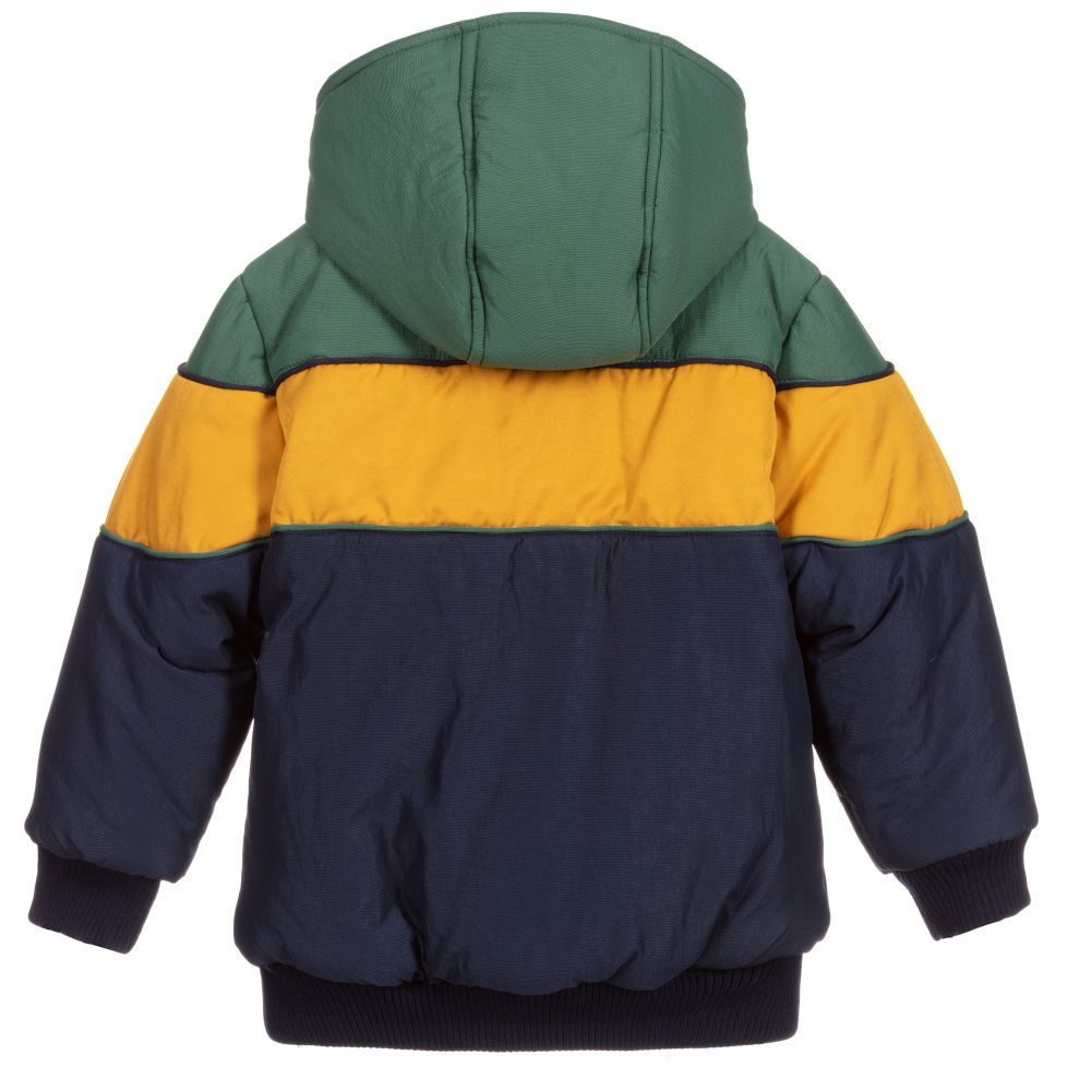 Pan Con Chocolate-Blue & Green Padded Jacket | Childrensalon Outlet