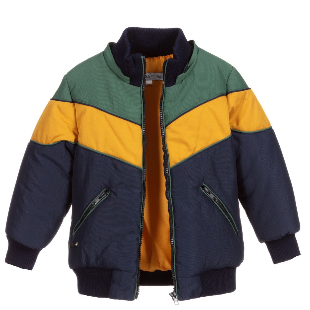 Pan Con Chocolate Blue Green Padded Jacket