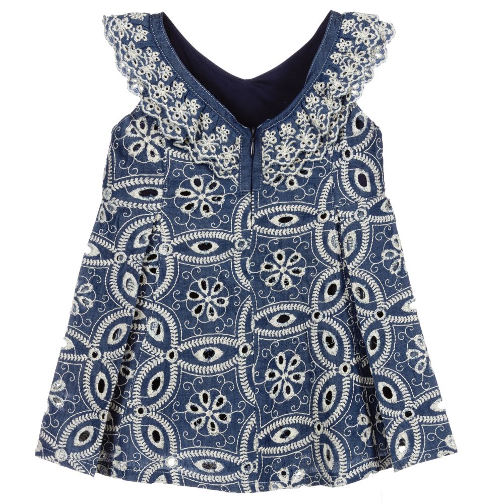 Pan Con Chocolate-Blue Lace Dress | Childrensalon Outlet