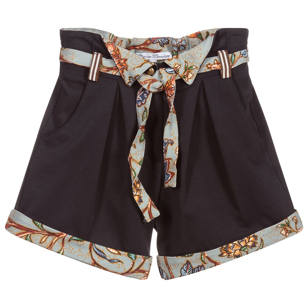 Pan Con Chocolate - Blue Milano Jersey Shorts | Childrensalon