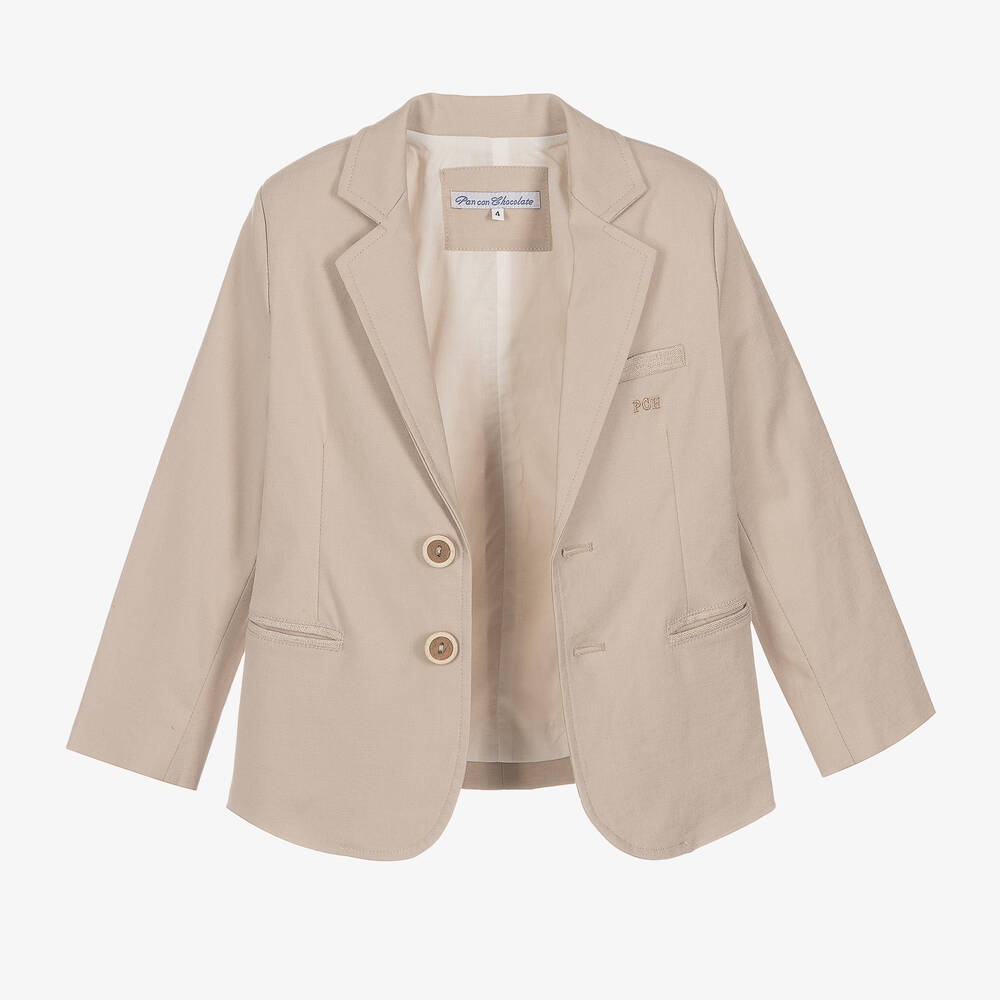 boys beige blazer