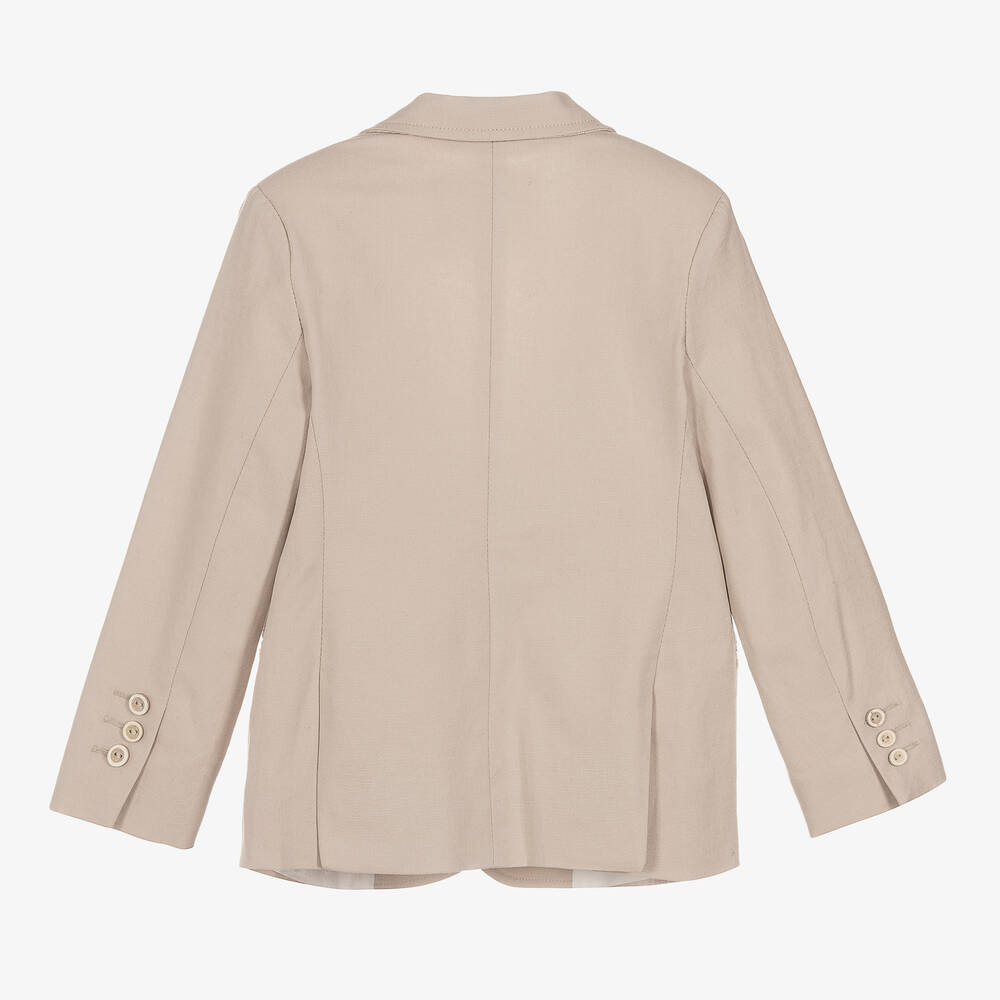 Beige outlet cotton blazer