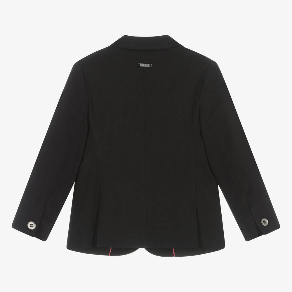 Pan Con Chocolate-Boys Black Cotton Blazer | Childrensalon Outlet