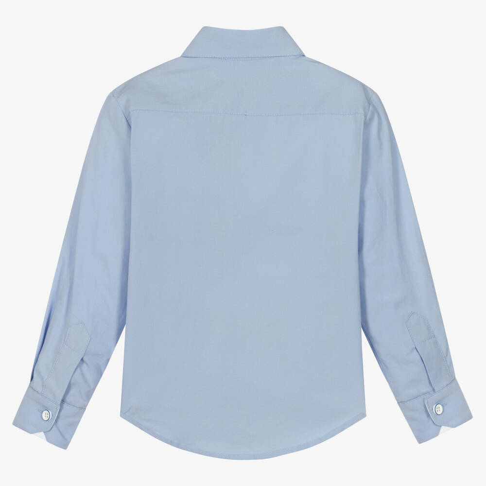 Pan Con Chocolate-Голубая хлопковая рубашка | Childrensalon Outlet