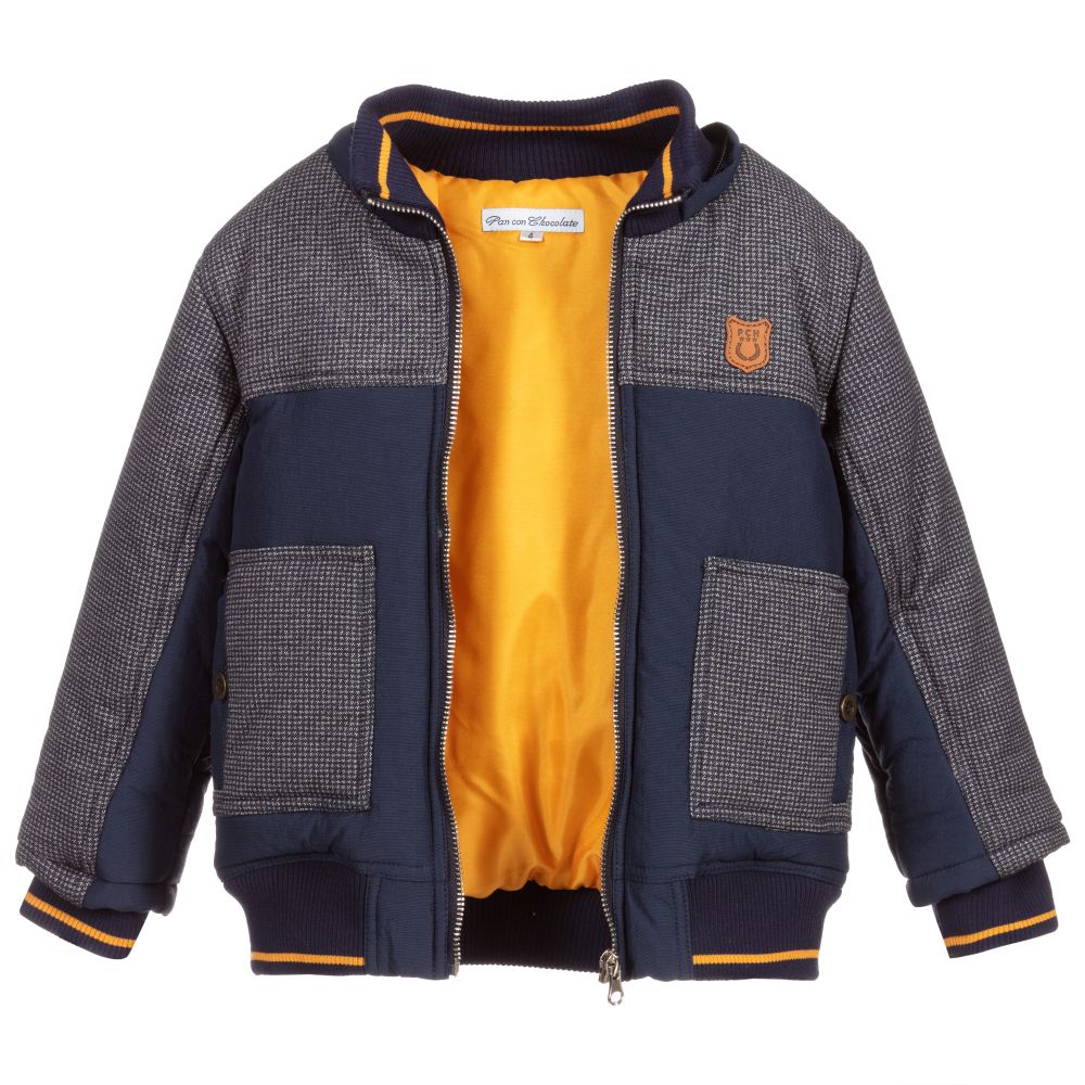 بان كون شوكولا-Boys Blue Hooded Jacket | Childrensalon Outlet