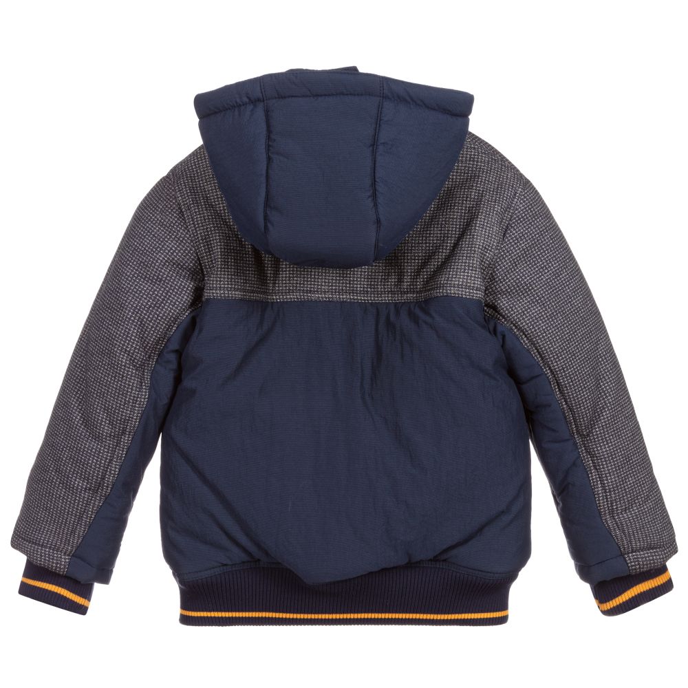 بان كون شوكولا-Boys Blue Hooded Jacket | Childrensalon Outlet