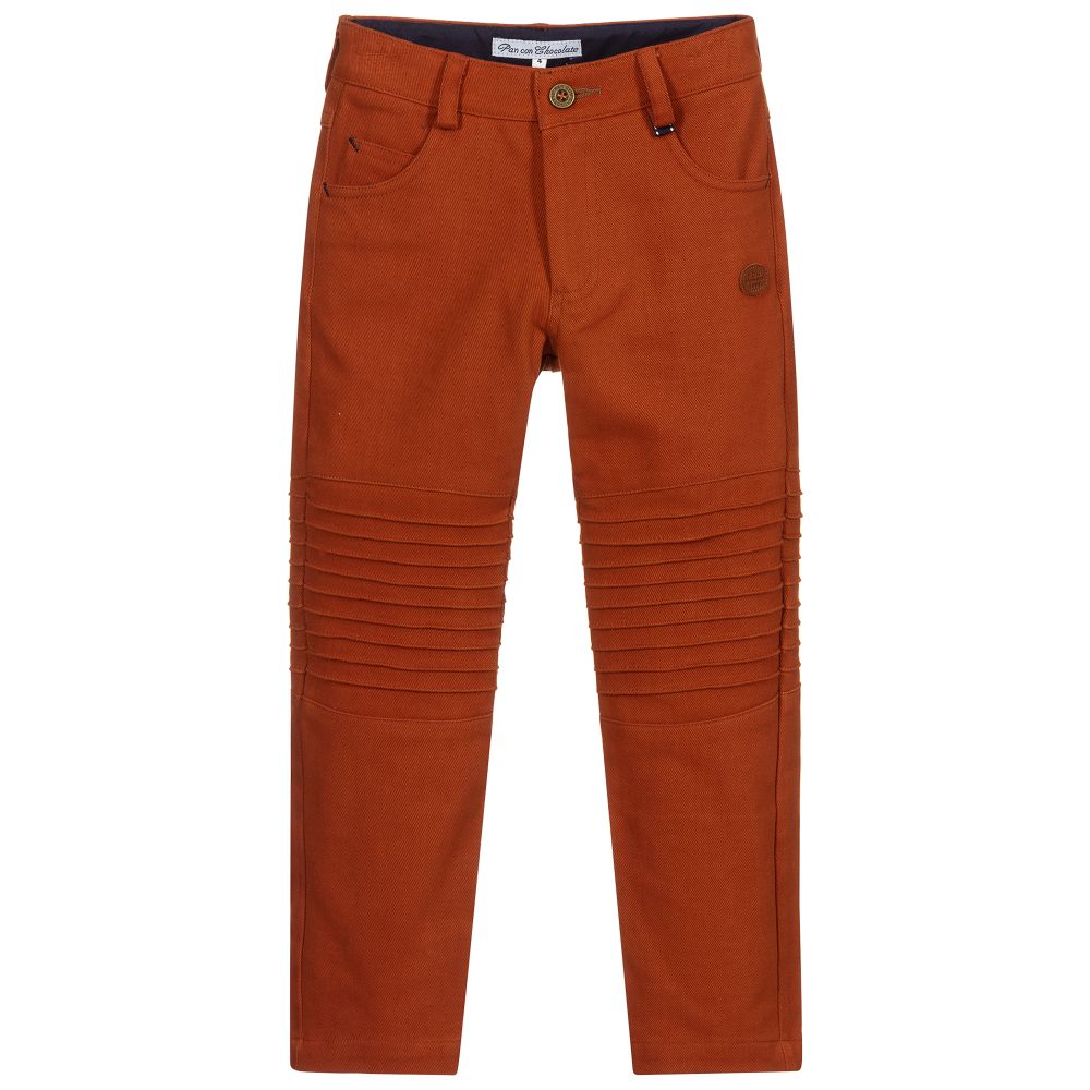 Pan Con Chocolate - Boys Cotton Twill Trousers | Childrensalon