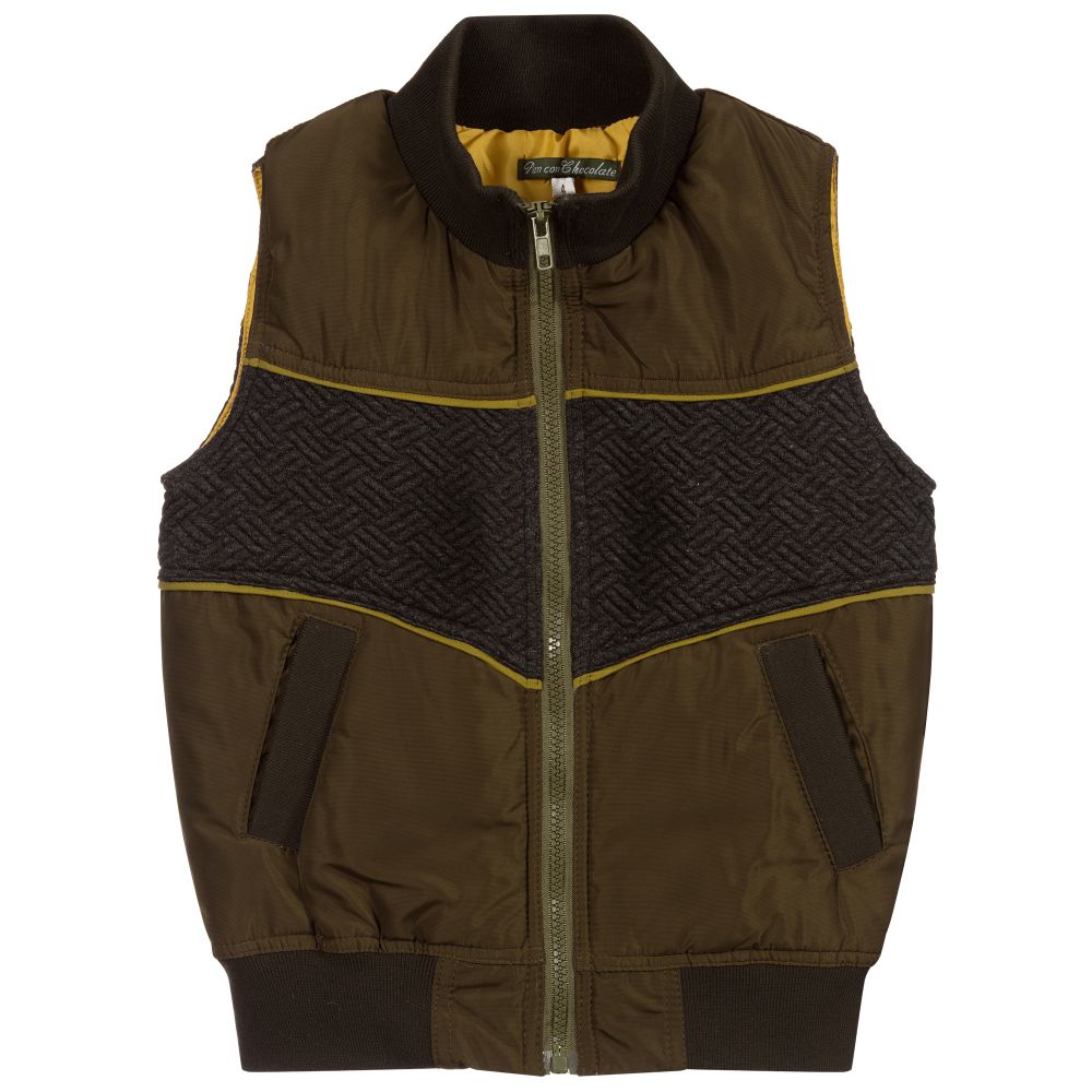 Boys Green Padded Gilet