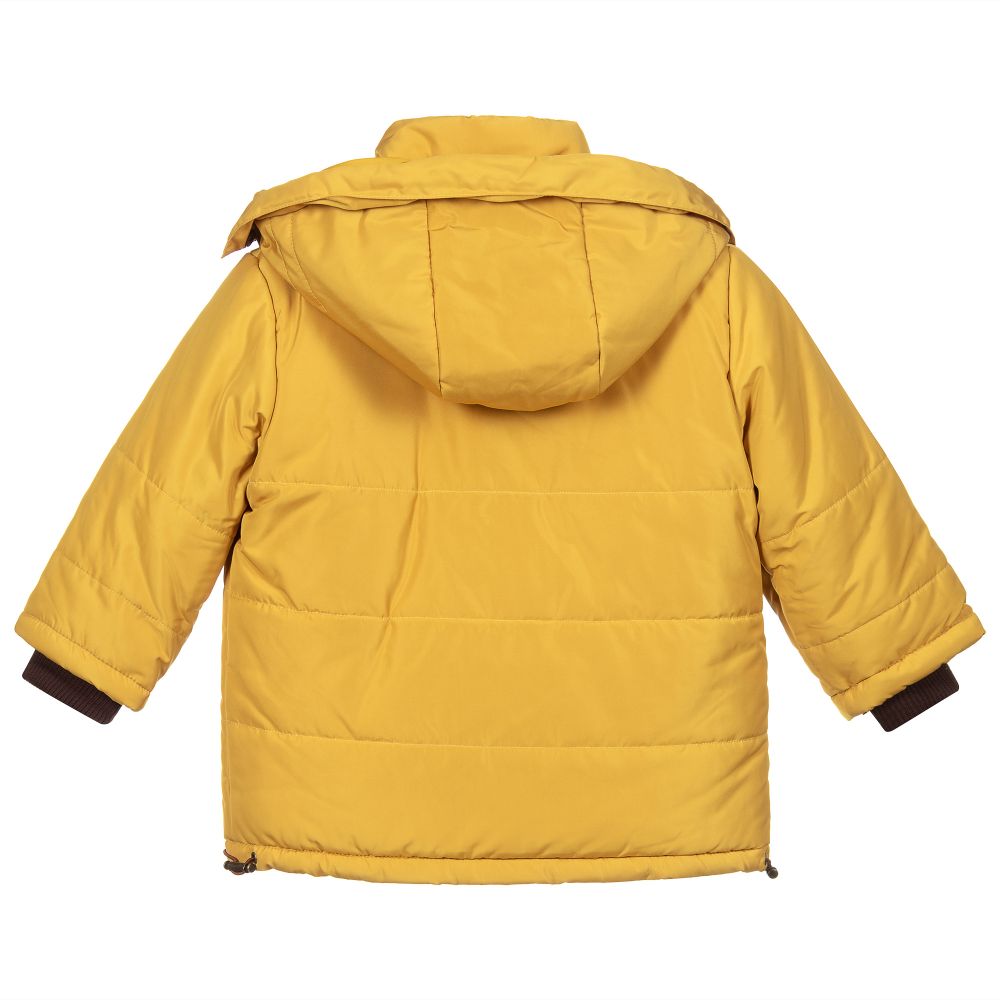 Pan Con Chocolate-Boys Yellow Hooded Jacket | Childrensalon Outlet