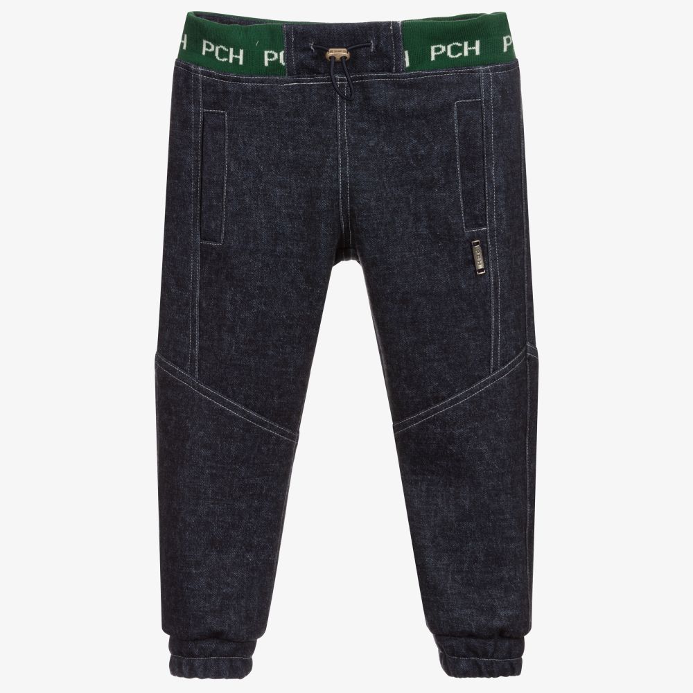 Pan Con Chocolate - Dark Blue Denim Joggers | Childrensalon