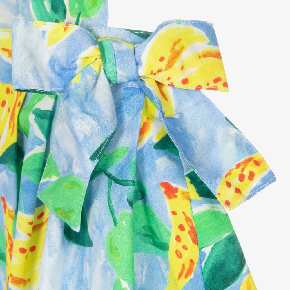Pan Con Chocolate-Girls Banana Print Cotton Dress | Childrensalon Outlet