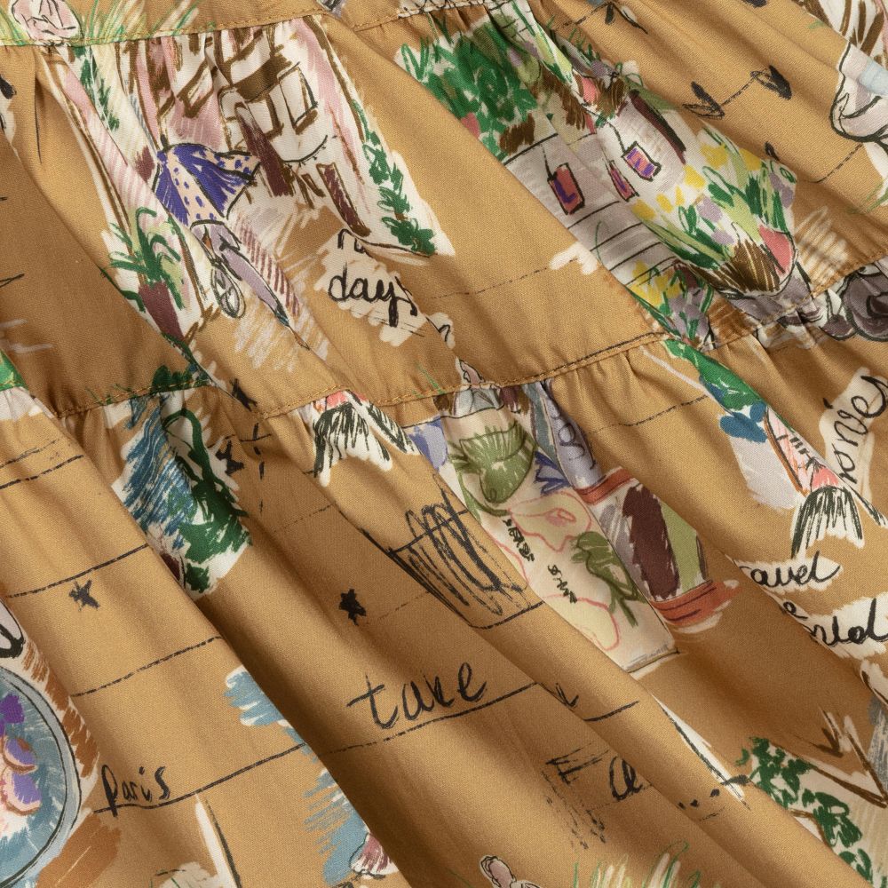 بان كون شوكولا-فستان قطن لون بيج | Childrensalon Outlet