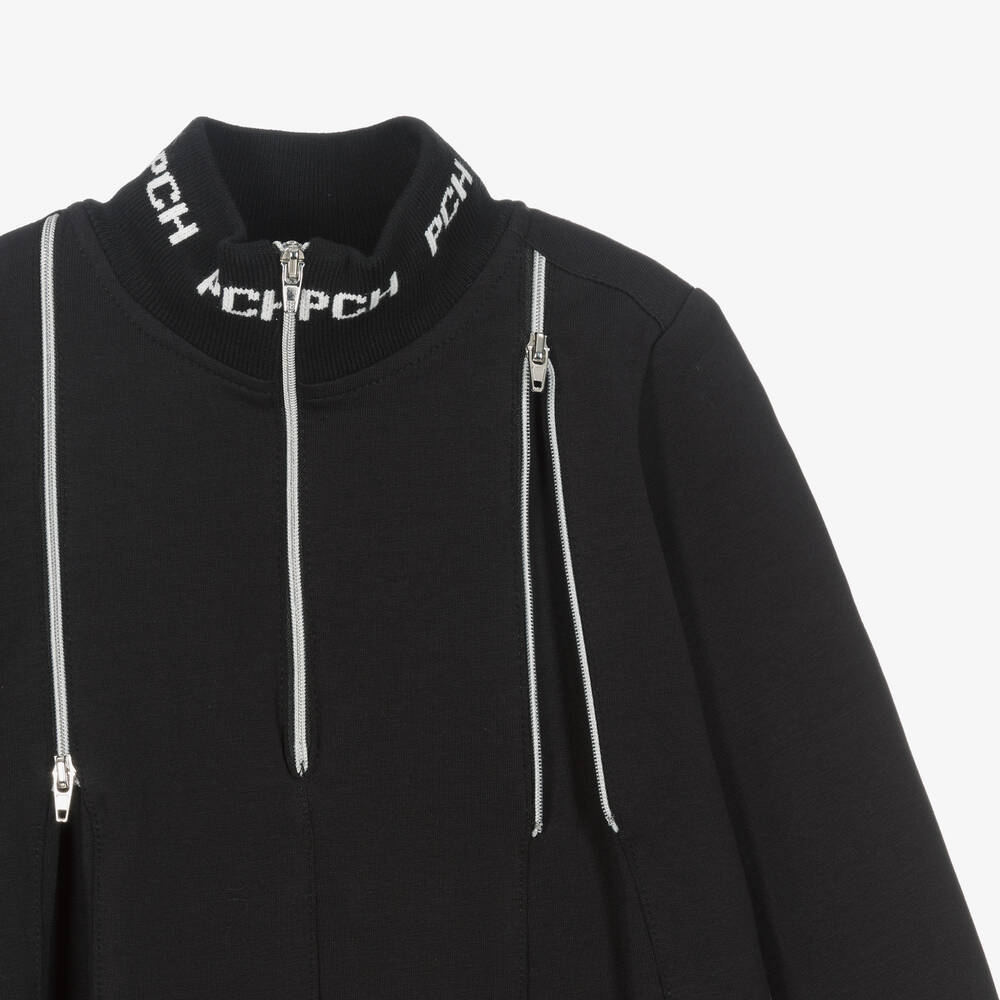 Girls black jersey dress shop