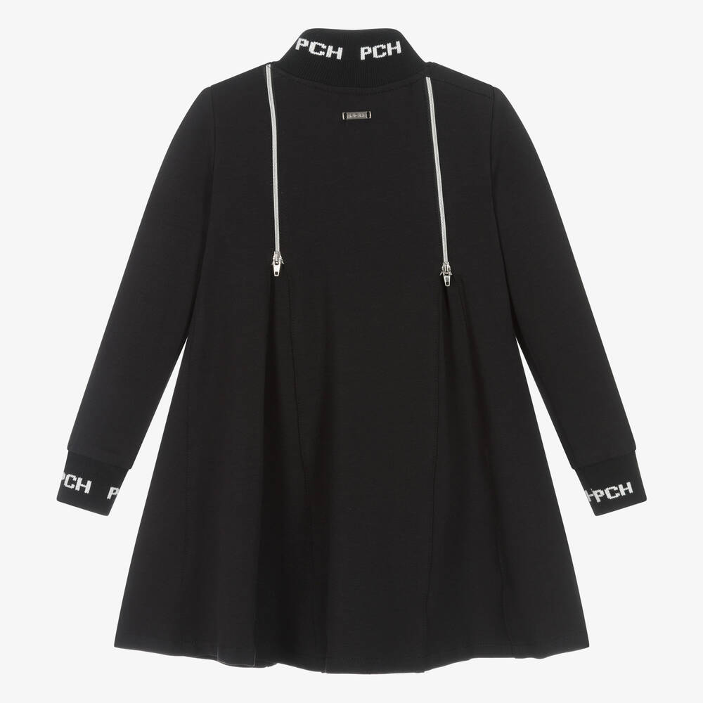 بان كون شوكولا-Girls Black Cotton Jersey Dress | Childrensalon Outlet