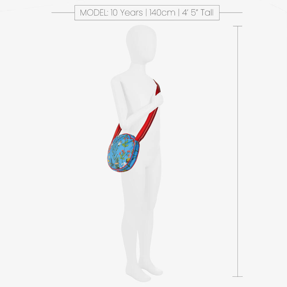 Pan Con Chocolate-Girls Blue Floral Crossbody Bag (17cm) | Childrensalon Outlet