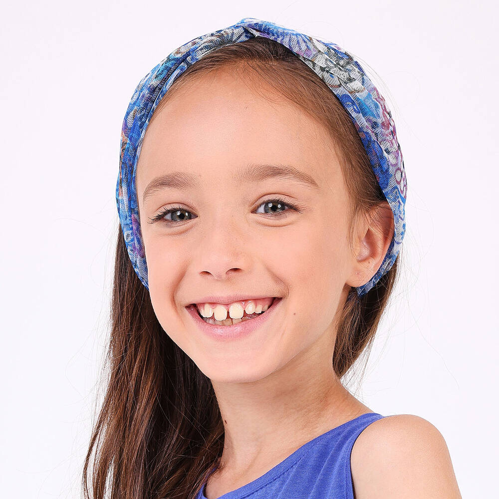Pan Con Chocolate-Голубая повязка на голову из тюля с цветами | Childrensalon Outlet