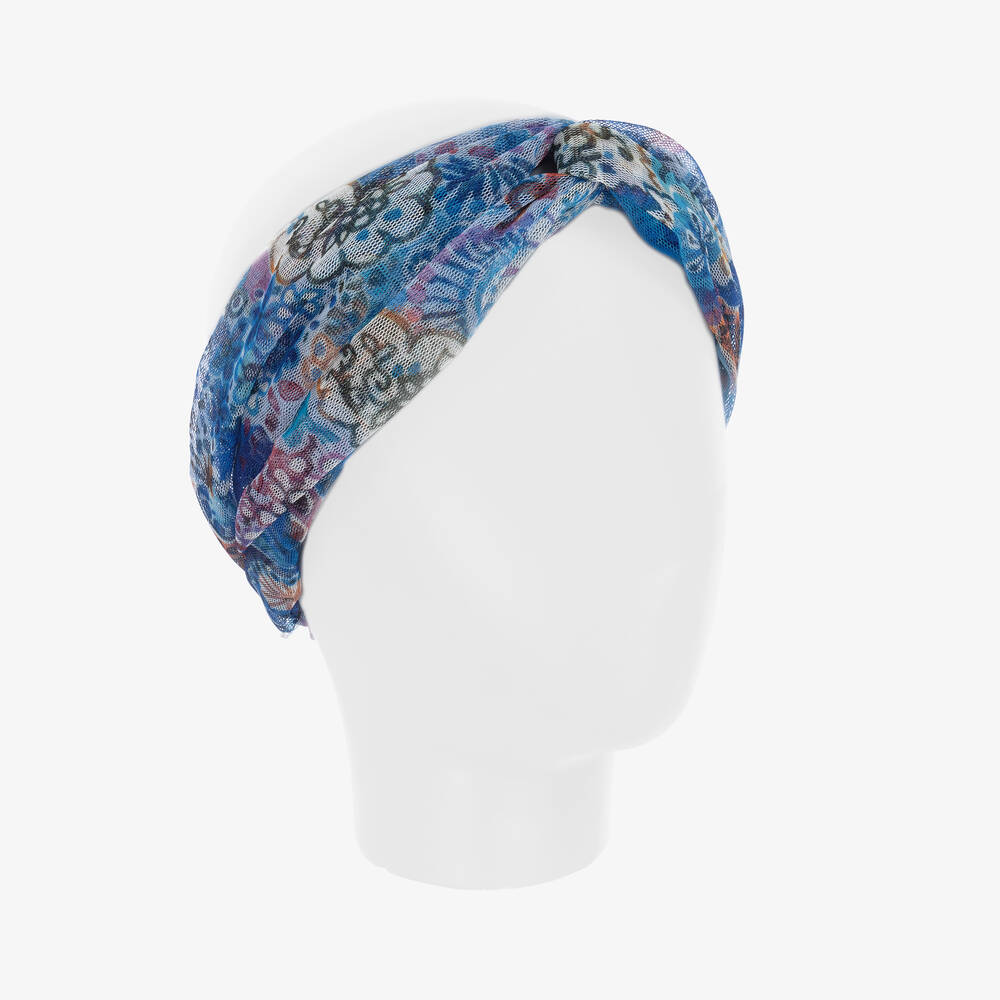 Pan Con Chocolate-Голубая повязка на голову из тюля с цветами | Childrensalon Outlet