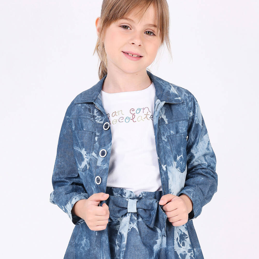 Girls tie store dye coat