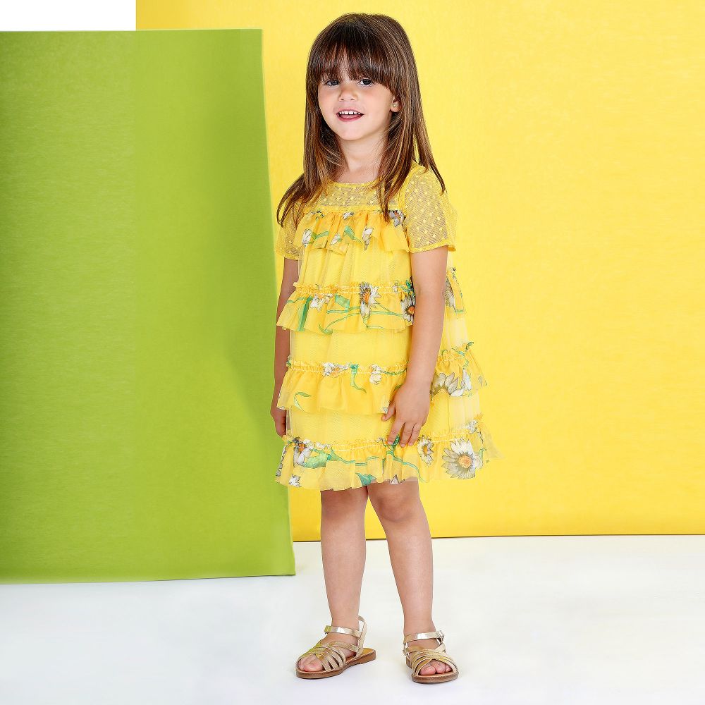 Pan Con Chocolate - Girls Chiffon & Tulle Dress | Childrensalon Outlet