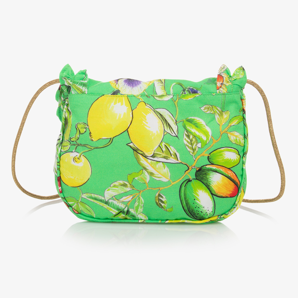 Pan Con Chocolate-Girls Green Cotton Bag (18cm) | Childrensalon Outlet