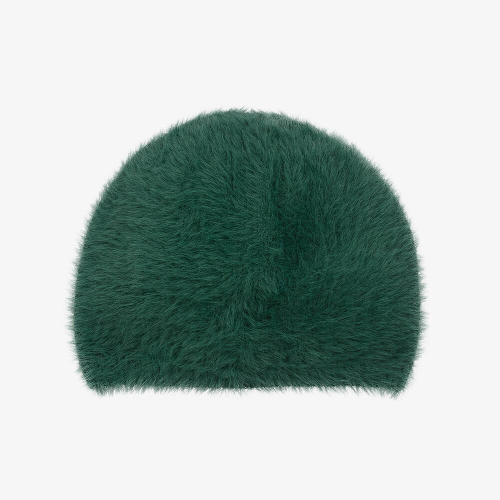 Pan Con Chocolate-Girls Green Fluffy Hat & Scarf Set | Childrensalon Outlet