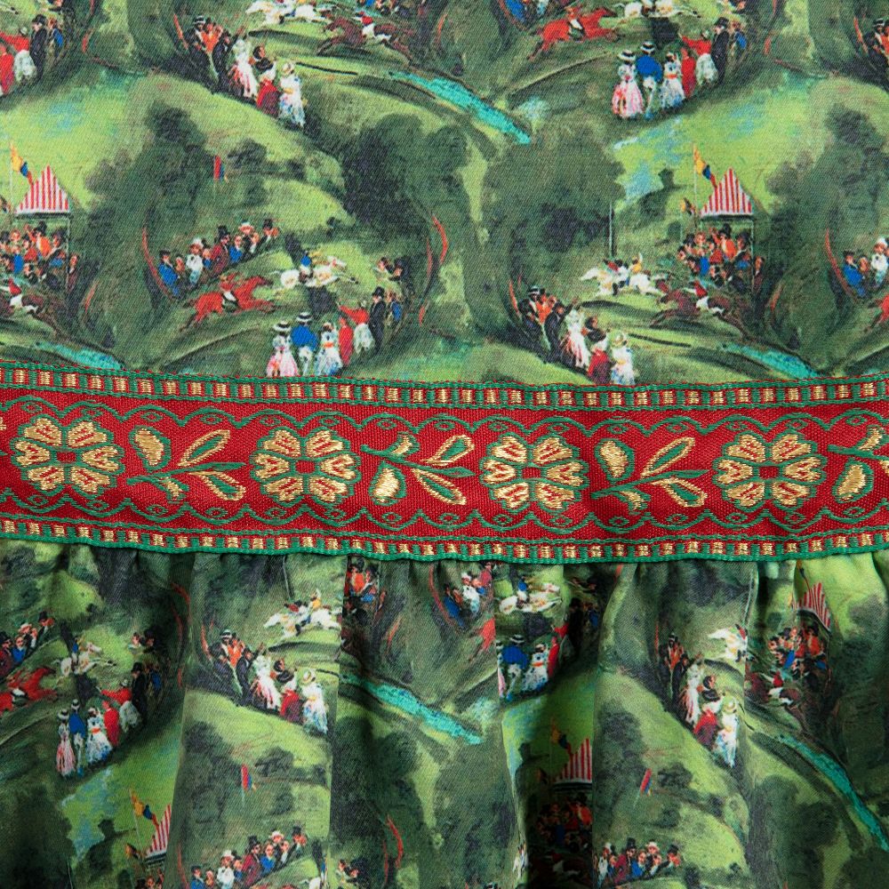 Pan Con Chocolate-Girls Green Satin Dress | Childrensalon Outlet